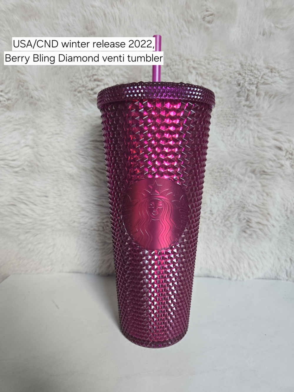 Starbucks 24 Oz Berry Bling Diamond Tumbler